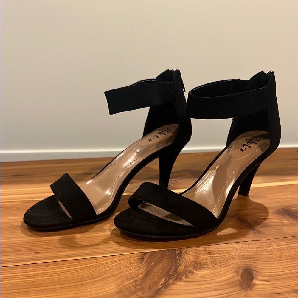 Black Ankle Strap Heels